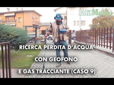 Ricerca perdita d'acqua con geofono e gas tracciante (caso 9)