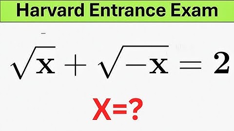 How to solve olympiad math hardest equation in the world | x^1/2+(-x^1÷2)
