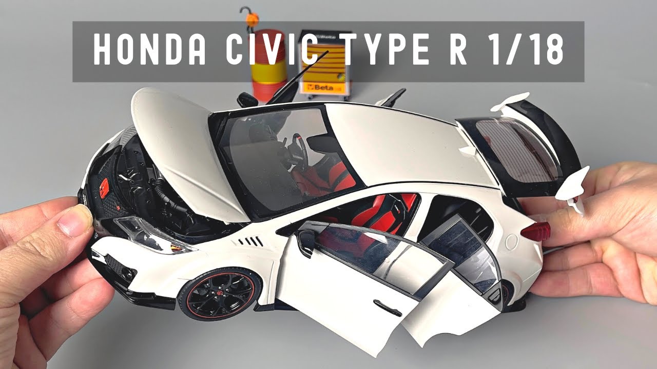 Unboxing & Review Honda Civic Type R / Ebbro Model Cars 1/18 Scale