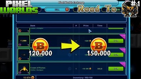 30K BYTES IN FIRST EPISODE!? Road To Black EPWR Suit #1 | Pixel Worlds