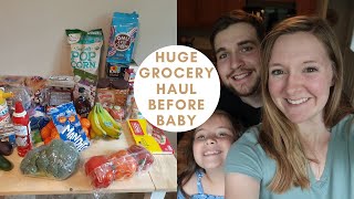 HUGE SAM'S STOCK UP GROCERY HAUL BEFORE BABY // 35 weeks pregnant nest with me // Kate Renee