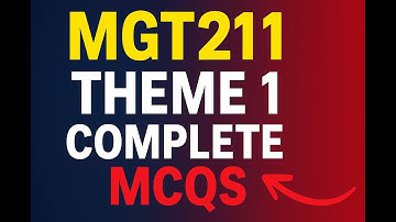 Mgt211  Theme 1 new syllabus mcqs