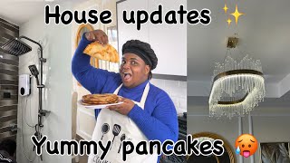 VLOG:House Update New Lights\/Shower❤️Yummy Pancakes Recipe 😘❤️