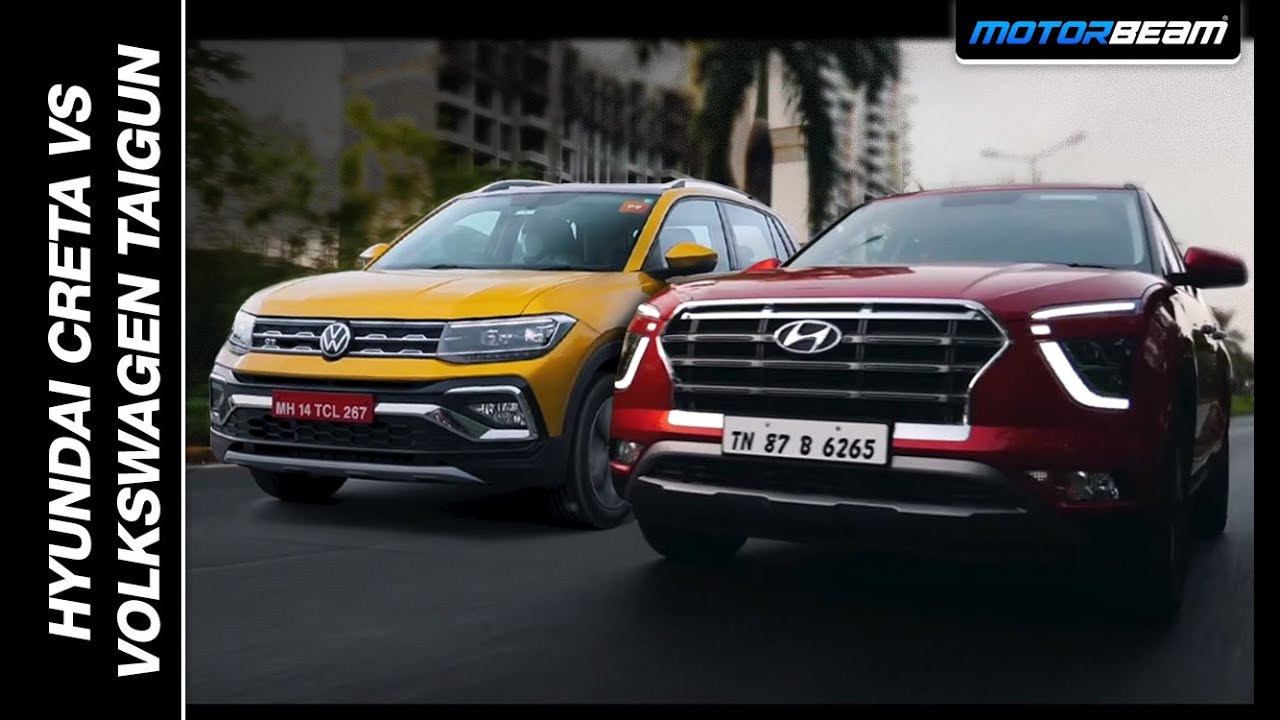 Volkswagen Taigun vs Hyundai Creta Comparison Review | MotorBeam हिंदी ...