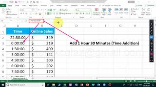 How to add hour & minutes to time in excel