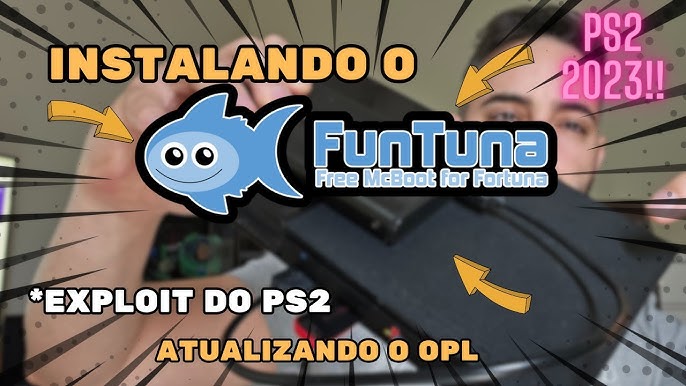 FunTuna - FMCB e Fortuna totalmente funcional no PS2 Slim! Pacote completo  com OPL, SMS uLaunchelf! 