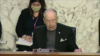 Grassley Questions Witnesses at Senate Judiciary Hearing on Domestic Terrorism Threats