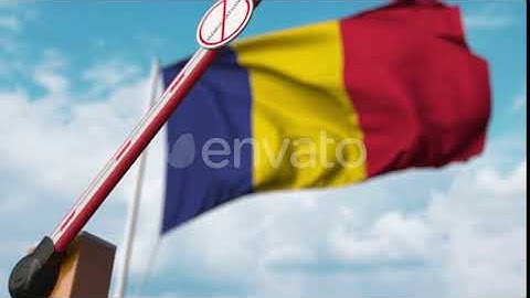 Open Boom Gate with No Immigration Sign at Romanian Flag | Motion Graphics - Envato elements