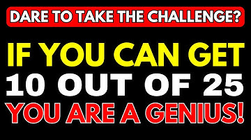 NOBODY AGED 70+ CAN GET 7 RIGHT ANSWERS IN THIS HARD QUIZ #GeneralKnowledge Quiz