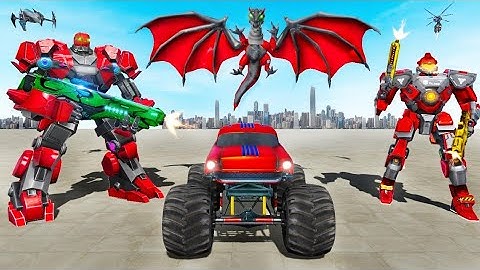 Monster Truck Robot Wars Game - New Dragon Robot Game - Android Gameplay FHD 04 || RD Game Zone