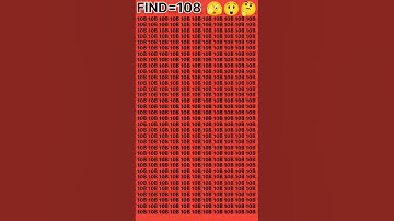 Brainteaser:-99% failed😱to spot the odd number 108|#riddle#illusion#logicpuzzle#iqtest#iq#number#odd