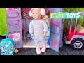 Baby Doll Travel Routine with Suitcase and Dress up! Play Toys