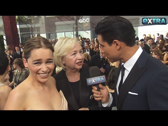 Emilia Clarke Jokes That Emmys Dress Wouldn't Work on 'Thrones': 'My Boobs  Would Probably Fall Out' 