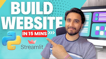 Build the Website in only 15 minutes using Python & Streamlit || Making website using python