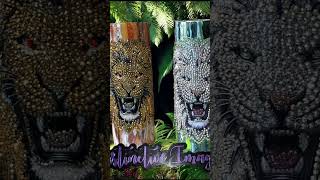 She made these BEAUTIFUL BLINGY CUPS LIVE! | #shorts