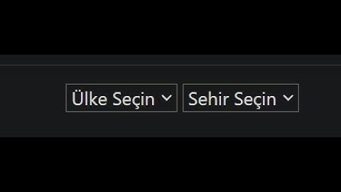Asp.Net Core Mvc .NET 6 dropdownlist Kullanımı (Sql e bağlı) 2 Ülke Ve Sehirler