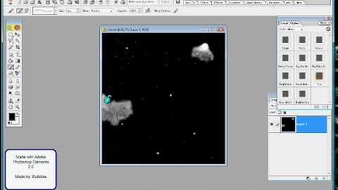 Adobe Photoshop Elements Space Planet Scene
