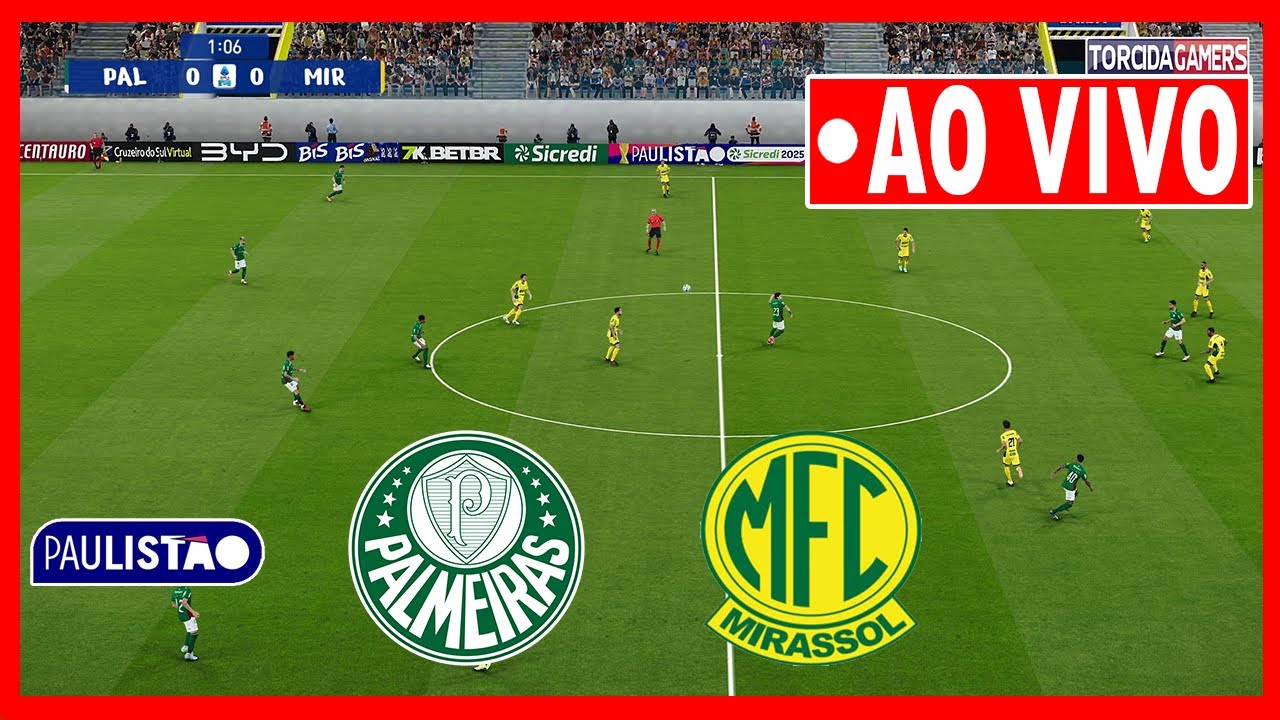 🔴 PALMEIRAS X MIRASSOL AO VIVO COM IMAGENS | PAULISTÃO 2026 | ASSISTA AGORA