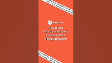 How to Add Checkout Billing Form Gutenberg Block #woocommerce #wordpress #shortsvideo