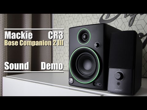 Bose Companion 2 Series III vs Mackie CR3  ||  Sound Demo w/ Bass Test