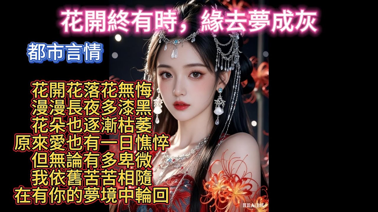 (原創爽文)花開終有時，緣去夢成灰-花開花落花無悔漫漫長夜多漆黑花朵也逐漸枯萎原來愛也有一日憔悴但無論有多卑微我依舊苦苦相隨在有你的夢境中輪回花開終有時，緣去夢成灰