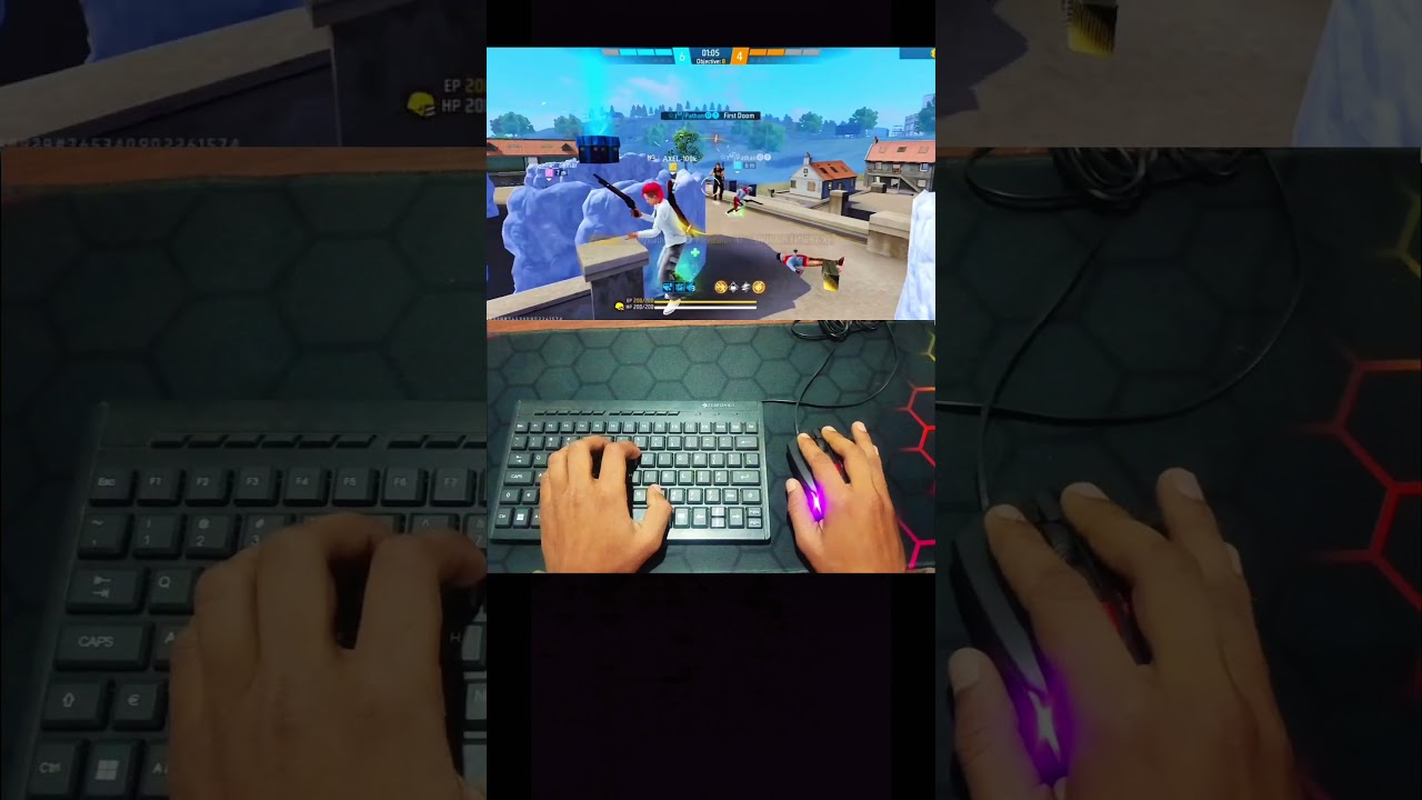 3v3 coustom keyboard and mouse ⌨️🖱️📲 gameplay 