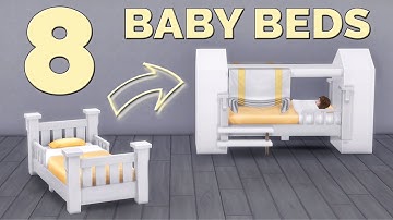 🐣 BASE GAME: 8 BABY BEDS | Functional Furniture | Tutorial | No CC or Mods | The Sims 4