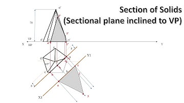 Sectional plane inclined to VP | Section of Solids | Engineering Graphics | EG | Tamil