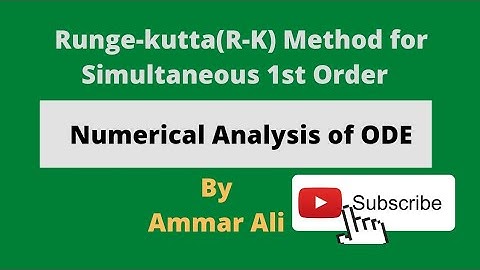 1st order runge- Kutta method for Simultaneous,R-K Method of system of 1st order equation