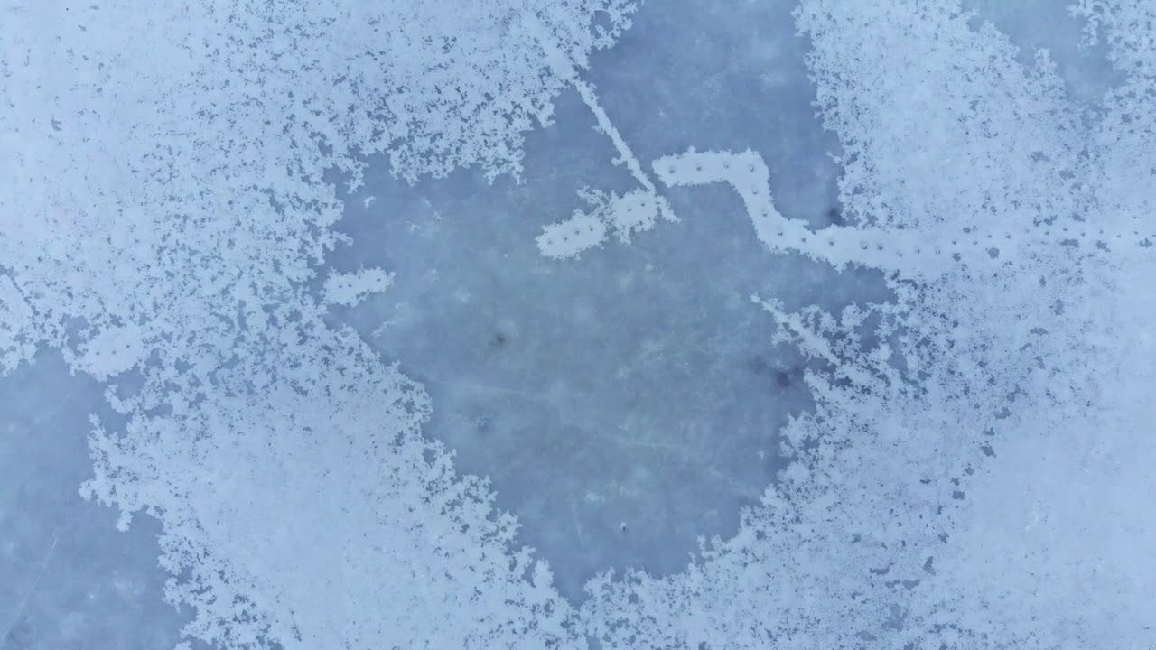 video drone dji spark Le lac gelé de Pelleautier Gap filmé par un drone