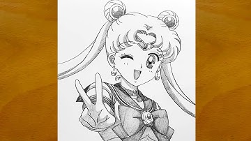 How to Draw Sailor Moon Step by Step || Sailor Moon Drawing || Easy Anime Art