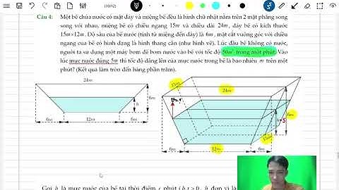 Hạ gục nhanh bài toán vận tốc dâng của nước mà ko dùng tới kiến thức Vi Phân#thithpt #toán12 #maths
