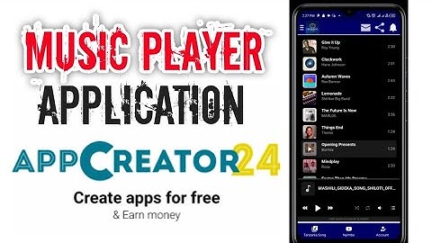 How to Create a Music Player Application on AppCreator24 Tutorial 2024