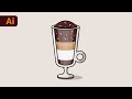 Adobe Illustrator Tutorial - How to Create Coffee Cup Vector