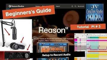Reason 12 for beginners Tutorial #3 basic setup to record Audio with Microphone and an Interface
