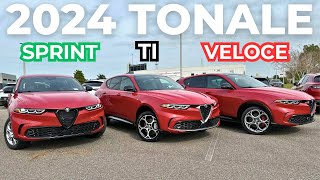 Alfa Romeo Tonale Sprint, Ti, and Veloce Side By Side Comparison
