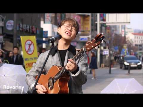 170402 홍대광의 '비처럼 찾아갈게' 우산 버스킹 (신촌) - 홍대광;봄의 기적