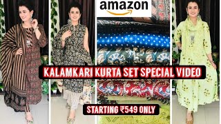 Amazon Kurta Set HaulFestive Wear Kurta Palazzo HaulKalamkari Kurta Set CollectionPrime Day Sale