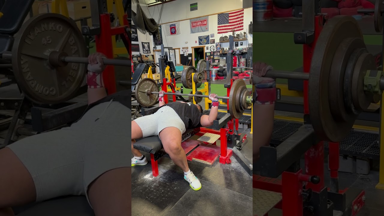 Best Paused Bench of the Session at 215 lbs. 