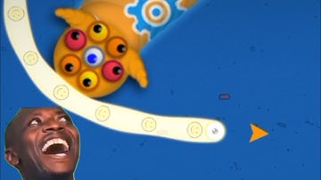 Biggest.big attacking snake 🐍 Android gameplay#wormszoneio #gamebiggame #provsnoob