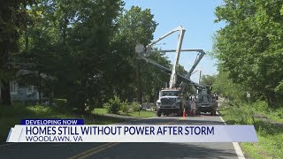 Homes still without power after storm