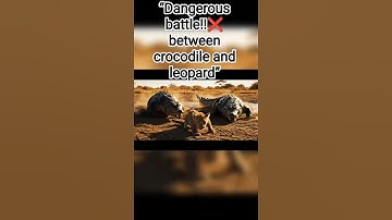 “Will leopard’s baby survive between 2 dangerous crocodiles?”#Crocodile#Leopard#Animals video #wild