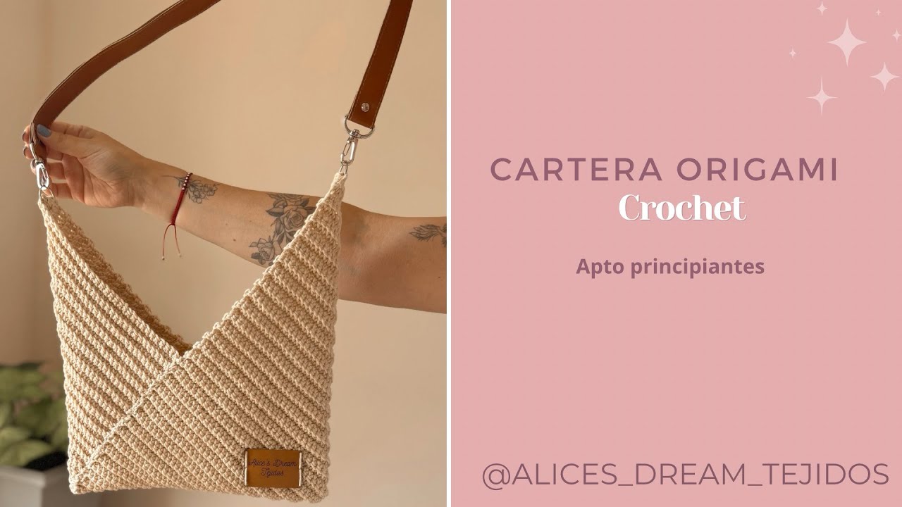 Cartera Origami a Crochet - Apto principiantes!