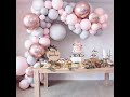 Macaron Pink & Grey Balloon Arch tutorial video