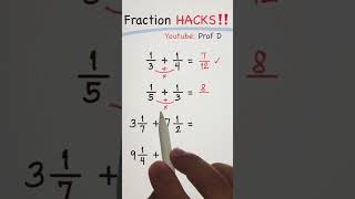 Simple Fraction Hacks that You need to KNOW #mathstricks #maths #mathhacks #mathematics #math screenshot 5