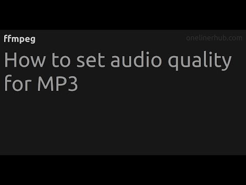How to set audio quality for MP3 ffmpeg