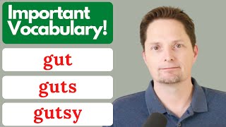 Improve your vocabulary/Learn American English/ gut, guts, gutsy / What's the difference?