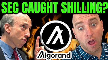 🚨 ALGORAND BREAKING!  SEC CHAIR GENSLER SHILLING ALGO!???