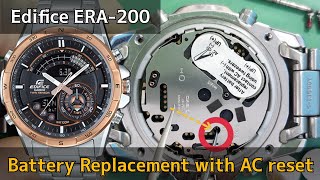 How To Change Battery and AC Reset Edifice ERA-200 Watch | SolimBD | DIY | Repair Tutorial