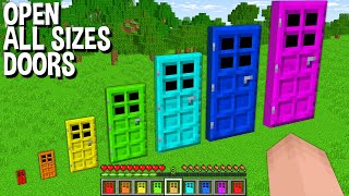 How to open ALL SIZES DOOR in Minecraft ! SMALLEST or BIGGEST or GIANT DOORS !